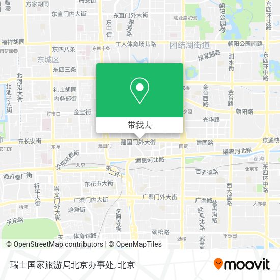 瑞士国家旅游局北京办事处地图