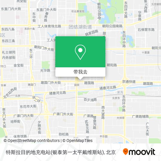 特斯拉目的地充电站(银泰第一太平戴维斯站)地图