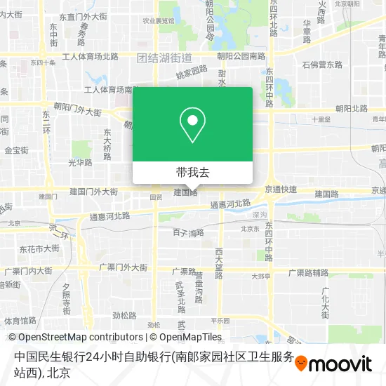 中国民生银行24小时自助银行(南郞家园社区卫生服务站西)地图
