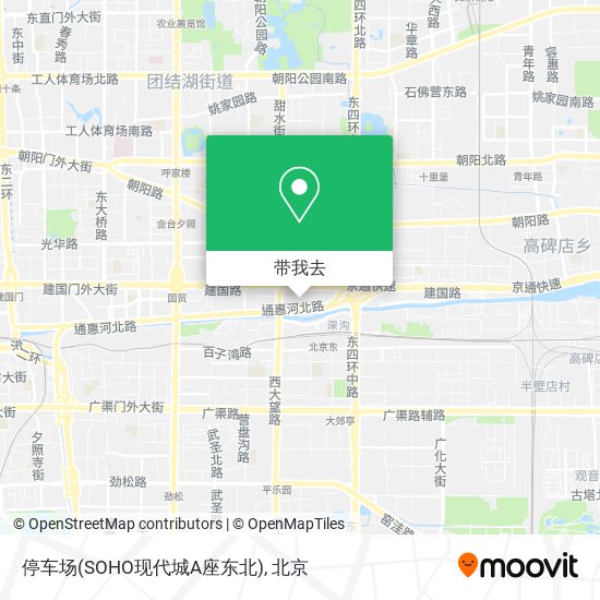 停车场(SOHO现代城A座东北)地图