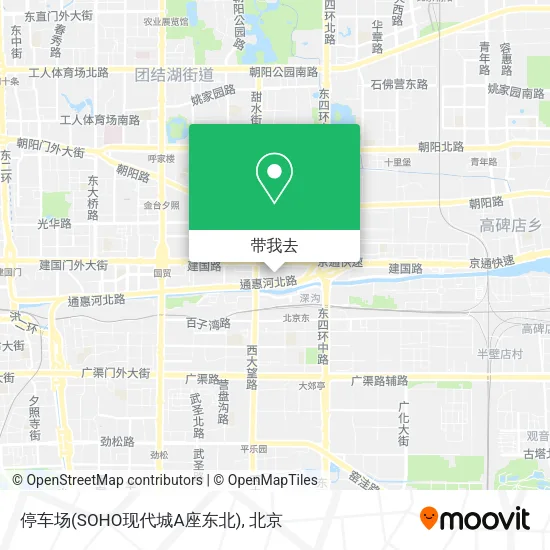 停车场(SOHO现代城A座东北)地图
