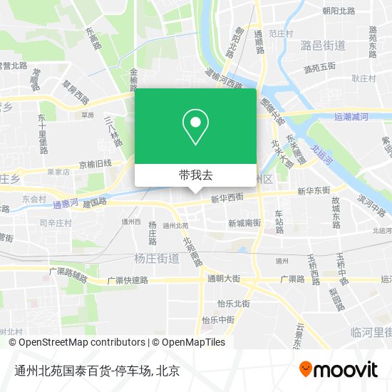 通州北苑国泰百货-停车场地图