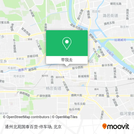 通州北苑国泰百货-停车场地图