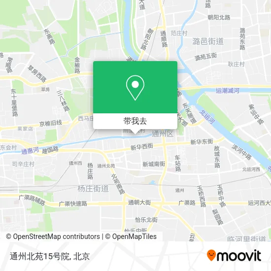 通州北苑15号院地图