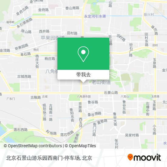 北京石景山游乐园西南门-停车场地图