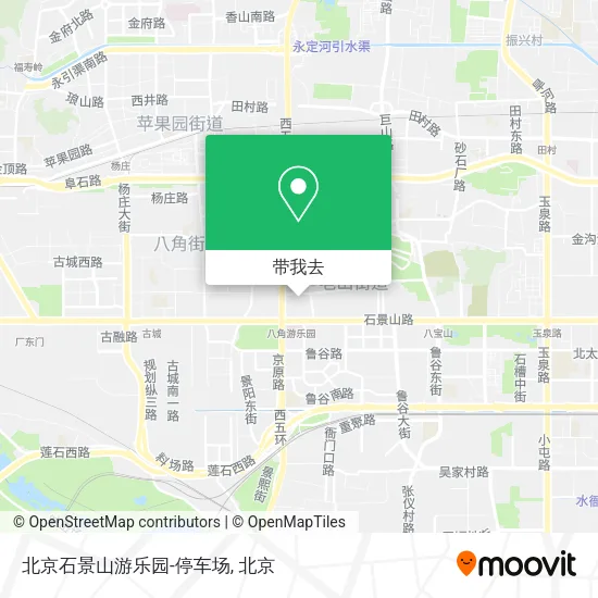 北京石景山游乐园-停车场地图