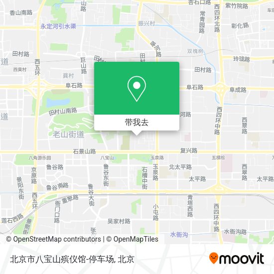 北京市八宝山殡仪馆-停车场地图