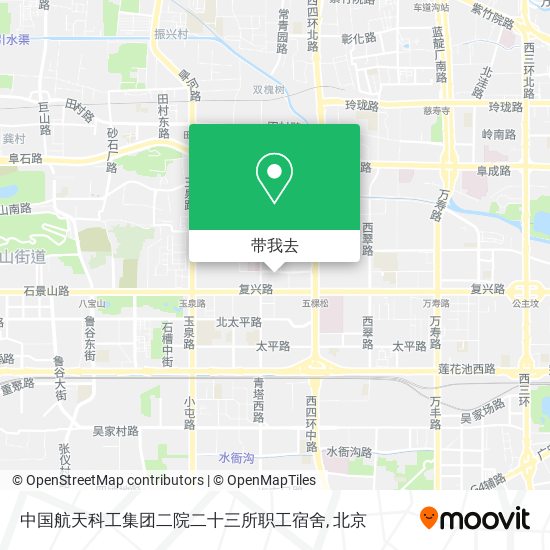 中国航天科工集团二院二十三所职工宿舍地图