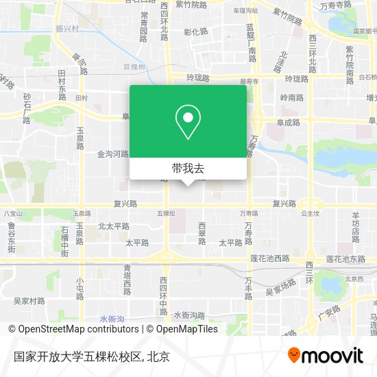 国家开放大学五棵松校区地图