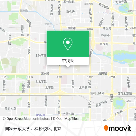 国家开放大学五棵松校区地图