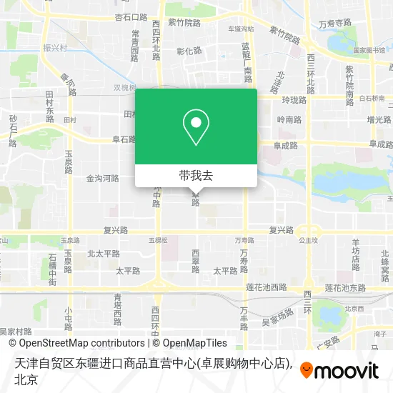天津自贸区东疆进口商品直营中心(卓展购物中心店)地图