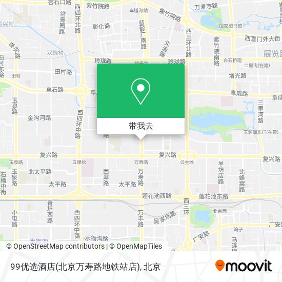 99优选酒店(北京万寿路地铁站店)地图