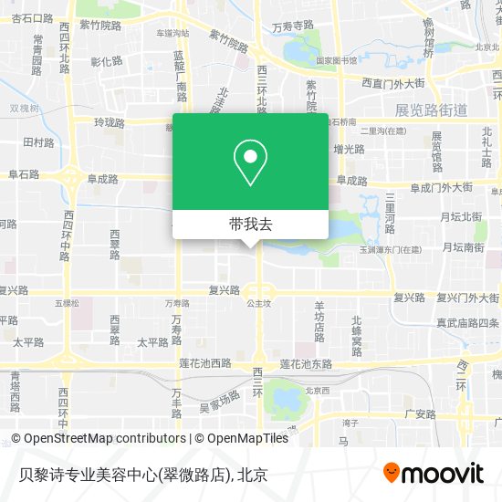 贝黎诗专业美容中心(翠微路店)地图