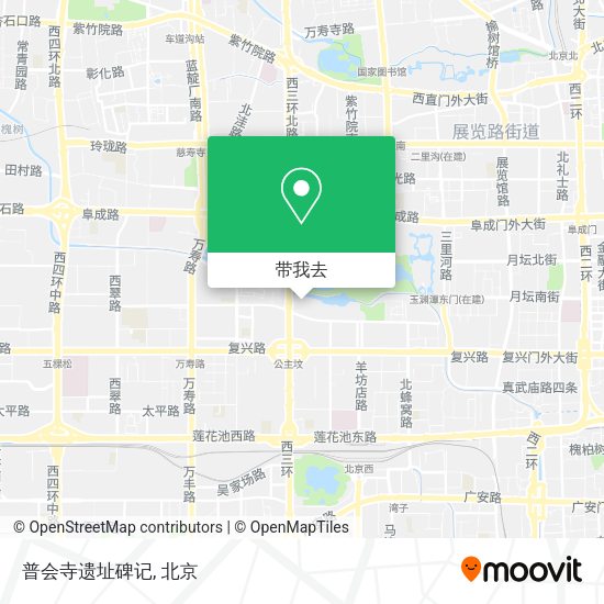 普会寺遗址碑记地图
