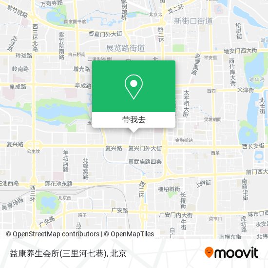 益康养生会所(三里河七巷)地图