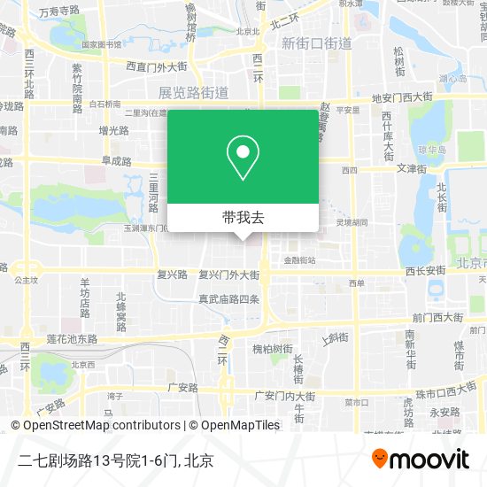 二七剧场路13号院1-6门地图