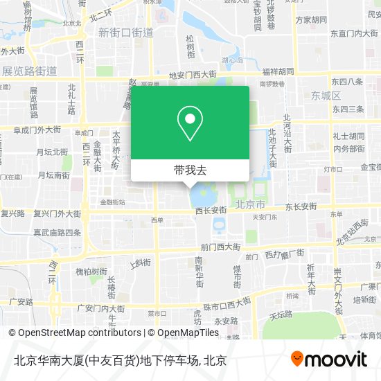 北京华南大厦(中友百货)地下停车场地图