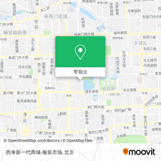 西单新一代商城-服装市场地图