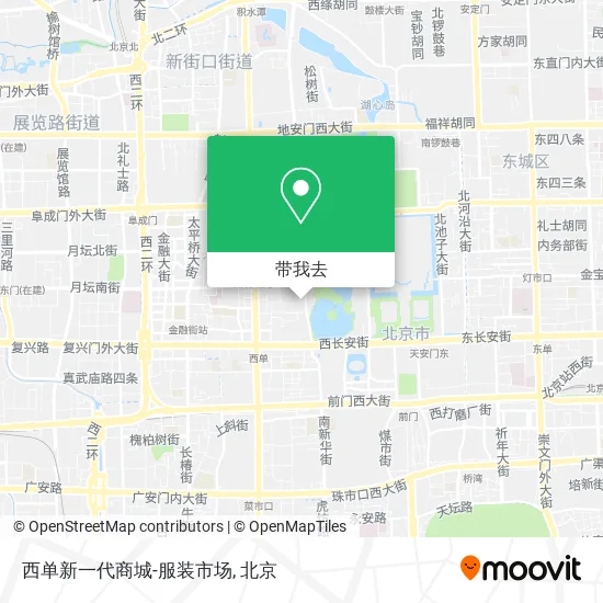 西单新一代商城-服装市场地图