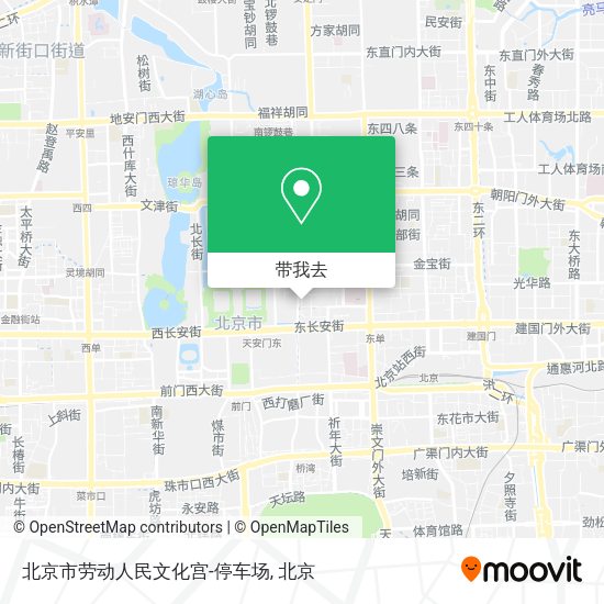 北京市劳动人民文化宫-停车场地图
