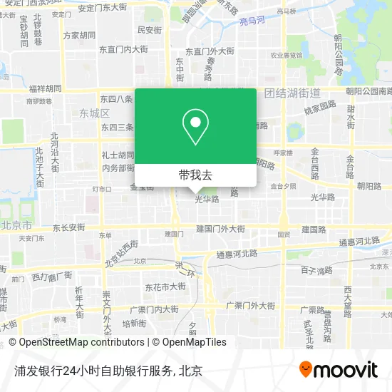 浦发银行24小时自助银行服务地图