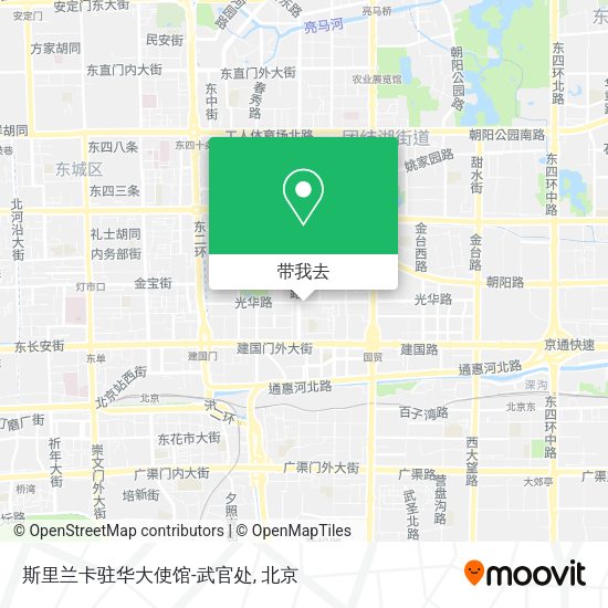 斯里兰卡驻华大使馆-武官处地图