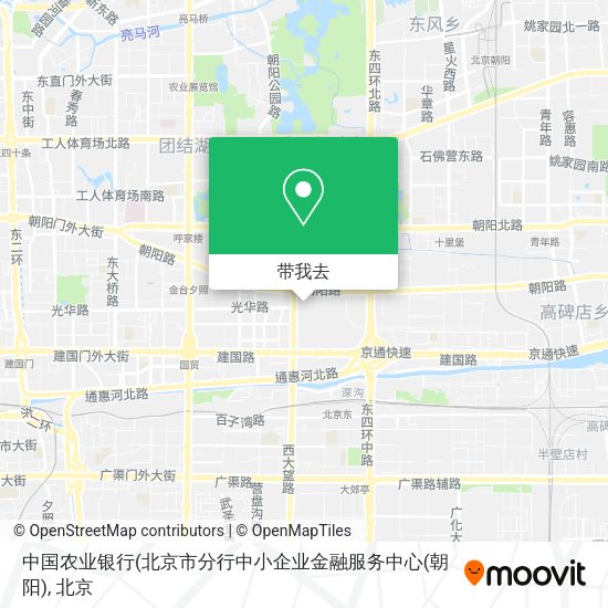 中国农业银行(北京市分行中小企业金融服务中心(朝阳)地图