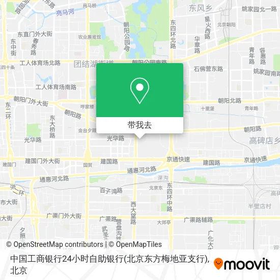 中国工商银行24小时自助银行(北京东方梅地亚支行)地图