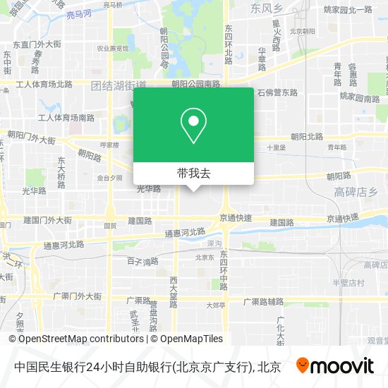中国民生银行24小时自助银行(北京京广支行)地图