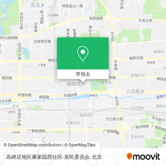 高碑店地区康家园西社区-居民委员会地图