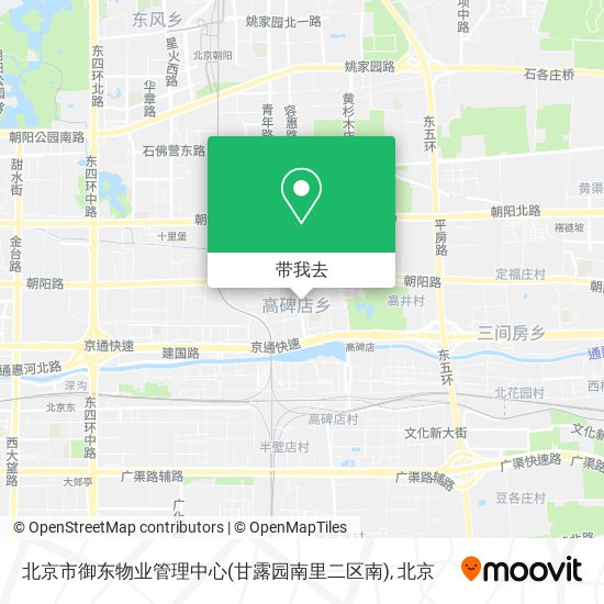 北京市御东物业管理中心(甘露园南里二区南)地图