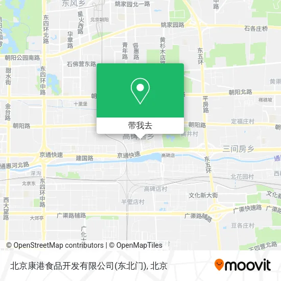 北京康港食品开发有限公司(东北门)地图