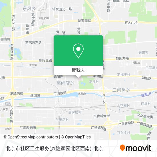 北京市社区卫生服务(兴隆家园北区西南)地图