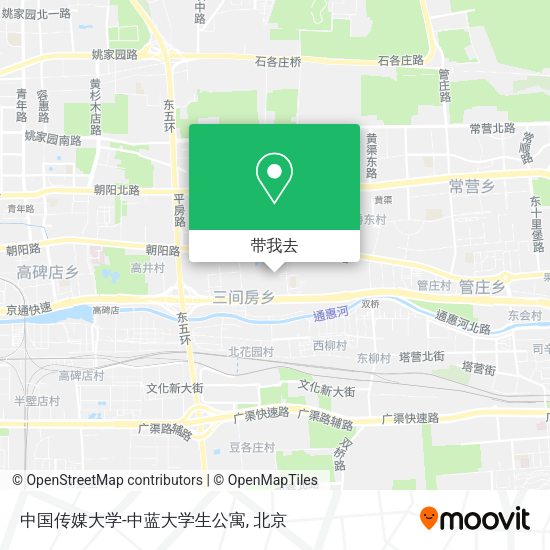 中国传媒大学-中蓝大学生公寓地图