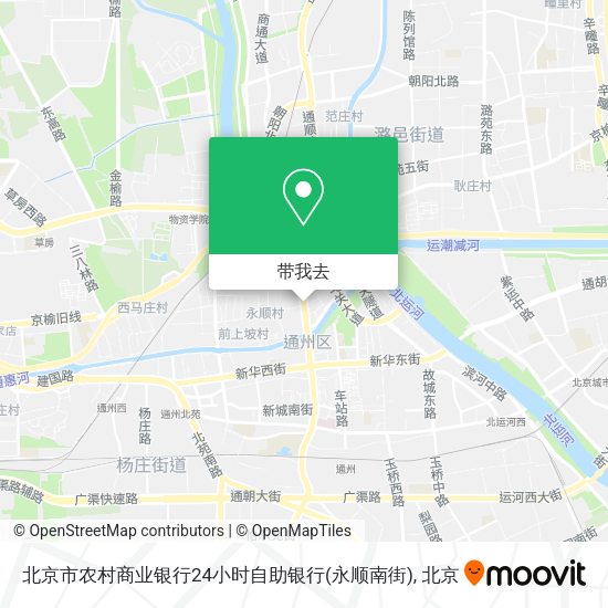 北京市农村商业银行24小时自助银行(永顺南街)地图