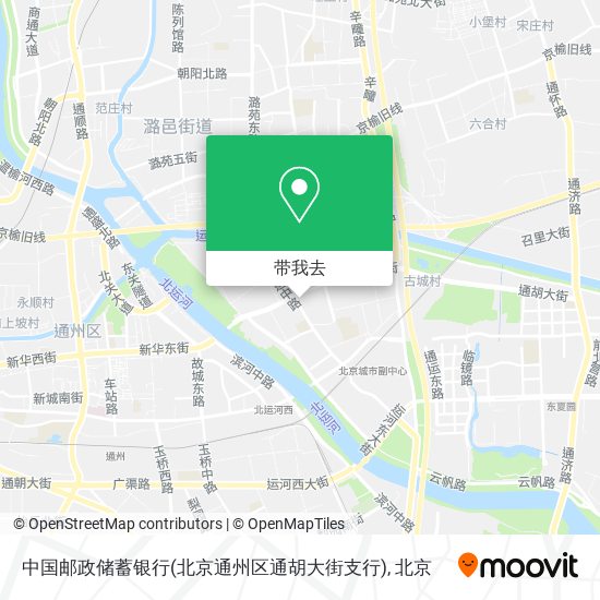 中国邮政储蓄银行(北京通州区通胡大街支行)地图