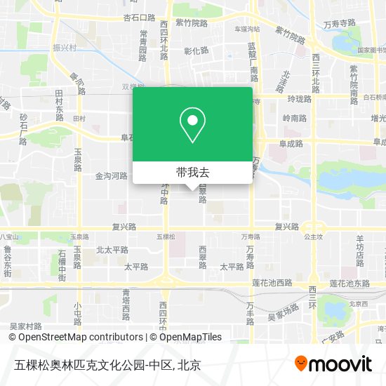 五棵松奥林匹克文化公园-中区地图