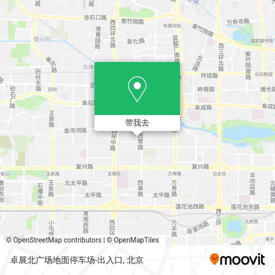 卓展北广场地面停车场-出入口地图