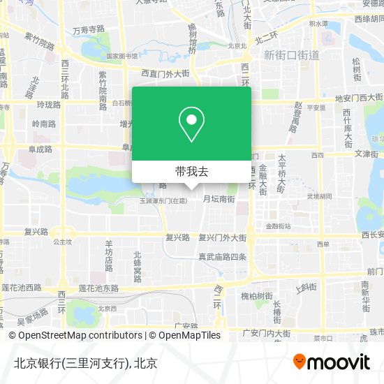 北京银行(三里河支行)地图
