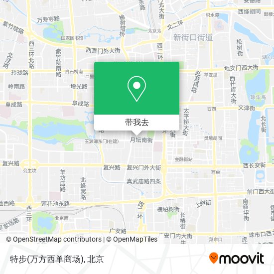 特步(万方西单商场)地图