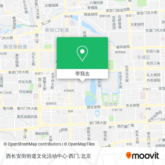 西长安街街道文化活动中心-西门地图