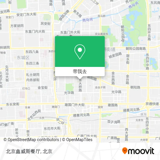 北京鑫威斯餐厅地图