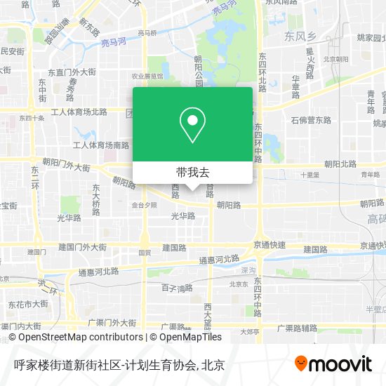 呼家楼街道新街社区-计划生育协会地图