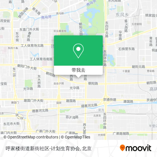 呼家楼街道新街社区-计划生育协会地图