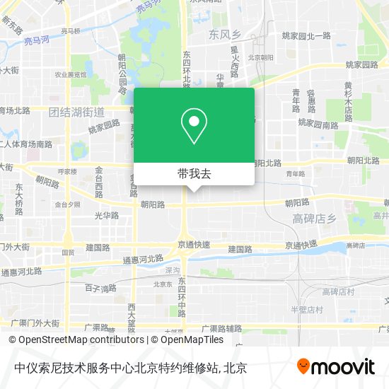 中仪索尼技术服务中心北京特约维修站地图