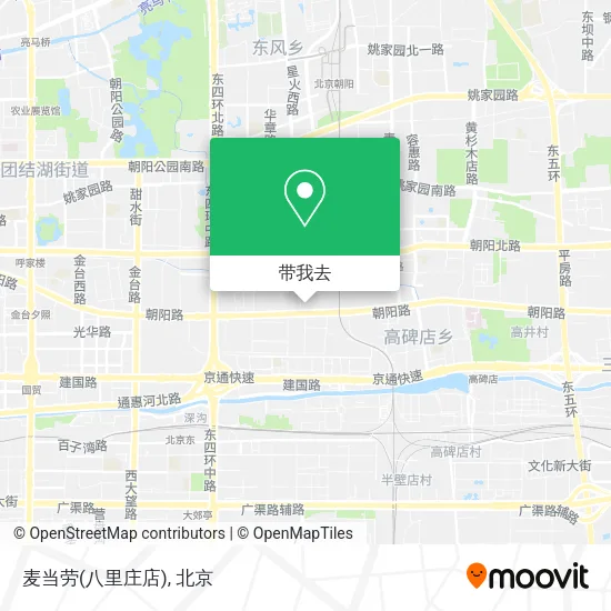 麦当劳(八里庄店)地图
