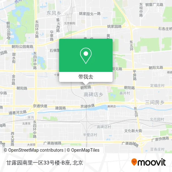 甘露园南里一区33号楼-B座地图