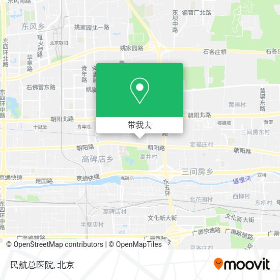 民航总医院地图