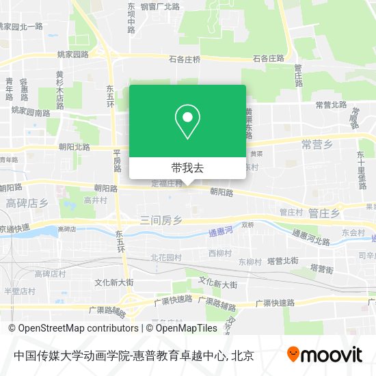 中国传媒大学动画学院-惠普教育卓越中心地图