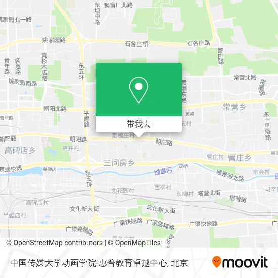 中国传媒大学动画学院-惠普教育卓越中心地图